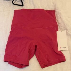 Lululemon Vibrant Pink Bike Shorts